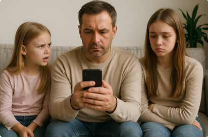 Technoference: cómo el uso del móvil delante de los hijos puede desconectarte sin darte cuenta