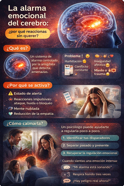 La alarma emocional del cerebro: cómo reaccionamos emocionalmente sin querer