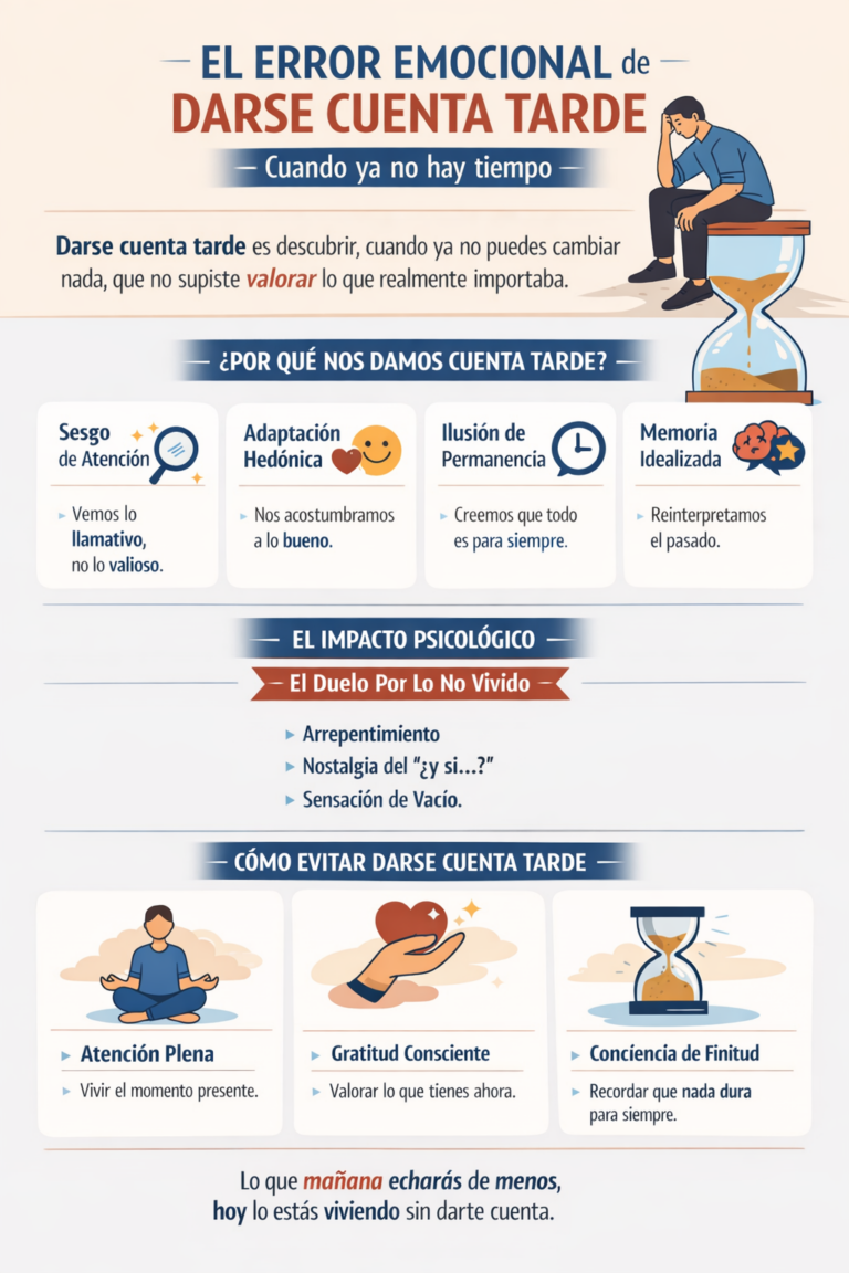 🧠 El error emocional de darse cuenta tarde